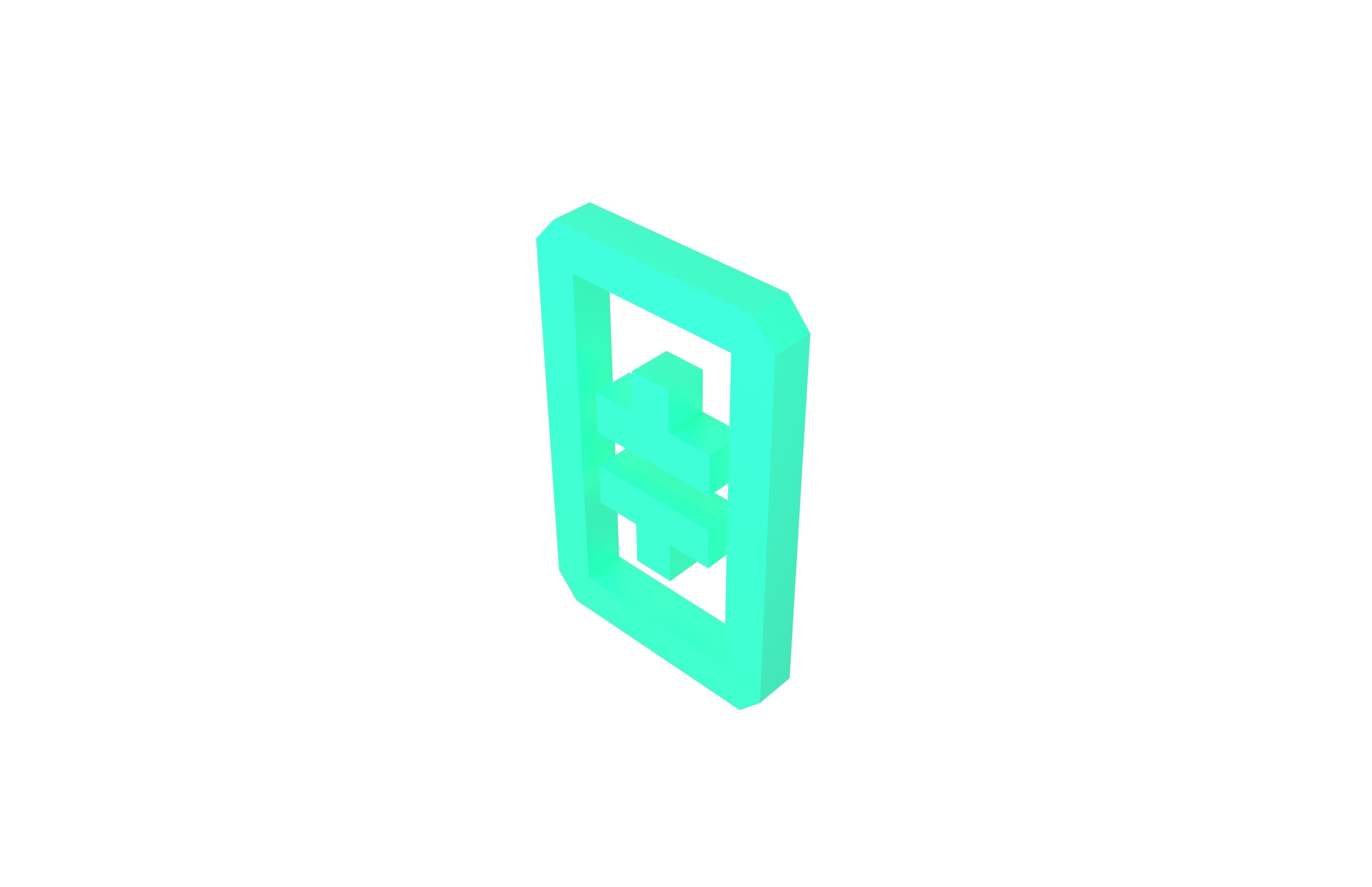 THETA Coin v1 003 Low-poly 3D model_1