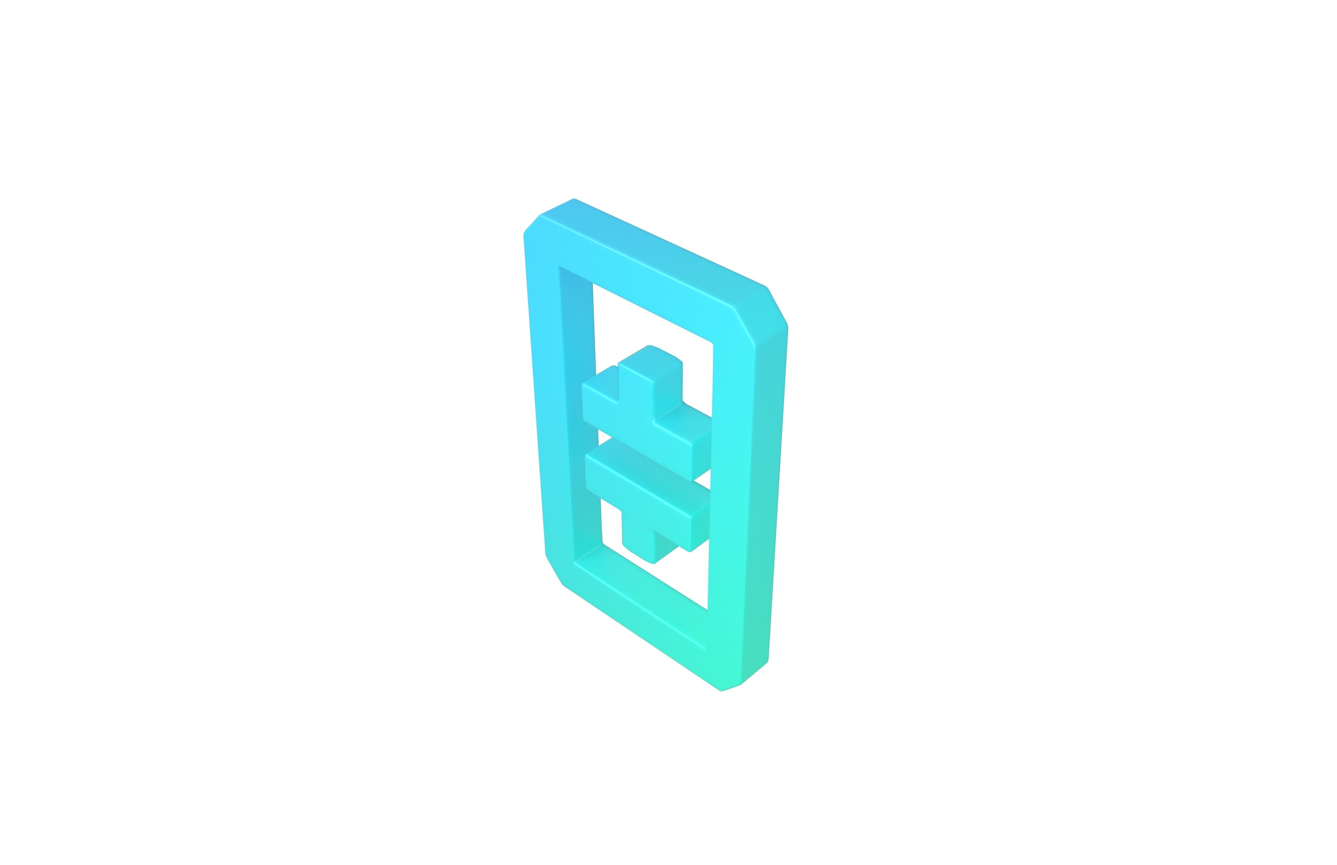 THETA Coin v2 001 Low-poly 3D model_1