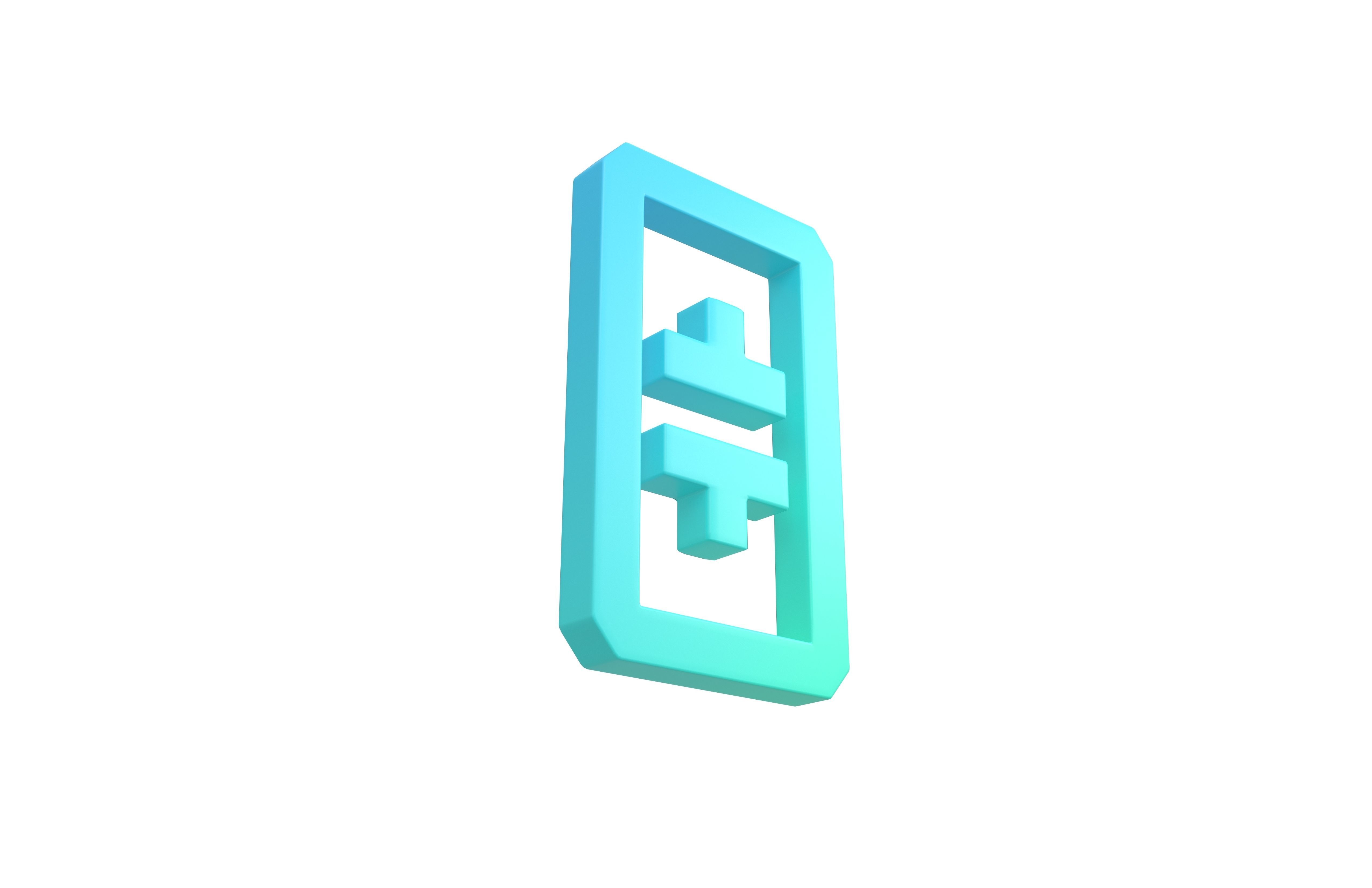 THETA Coin v2 001 Low-poly 3D model_3