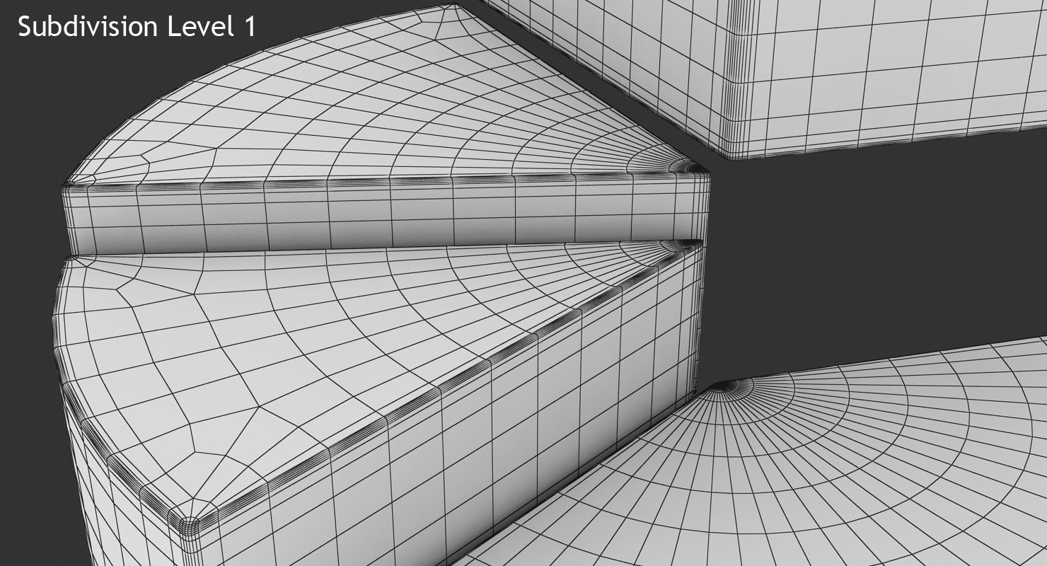 Pie Graph Low-poly 3D model_14