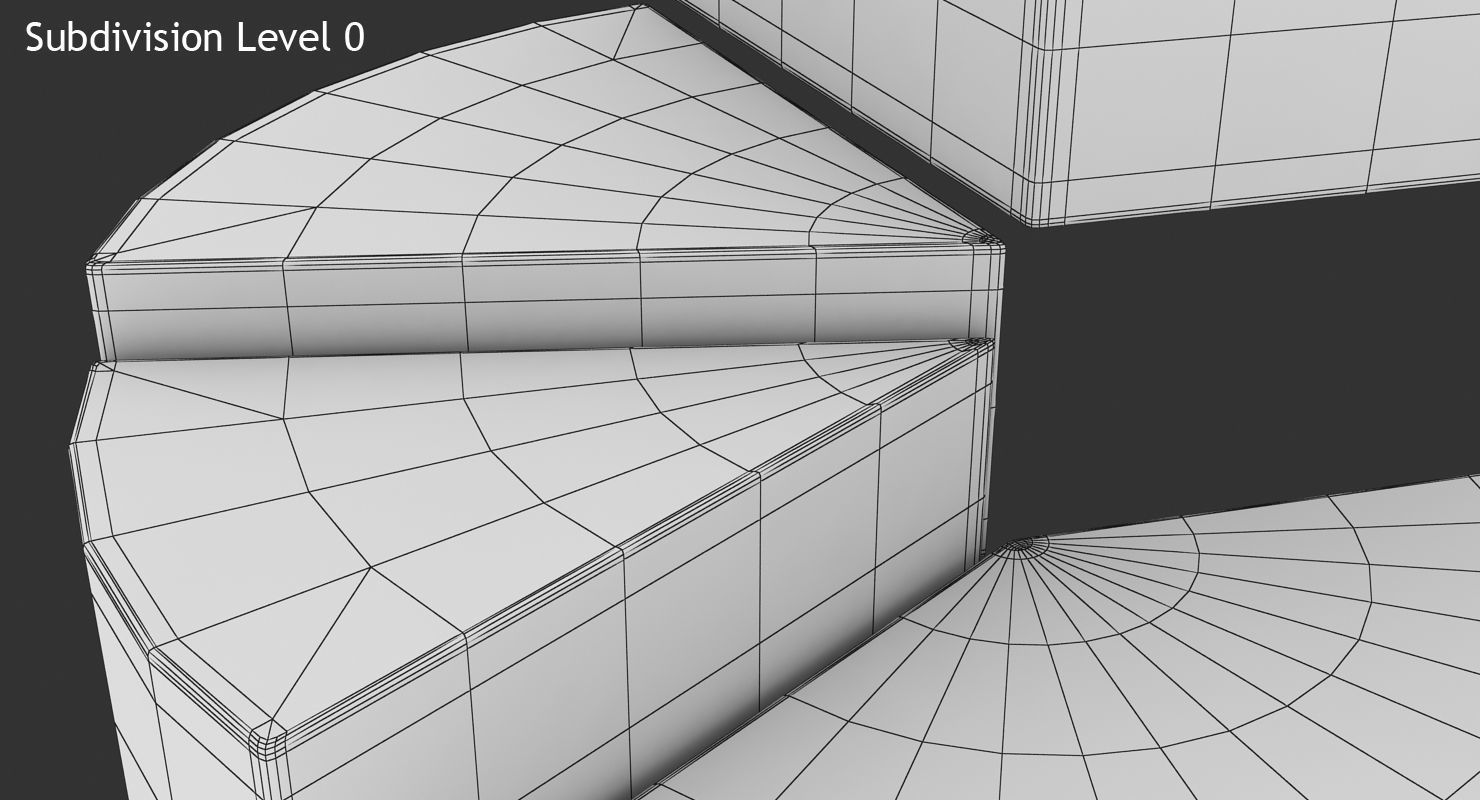 Pie Graph Low-poly 3D model_13