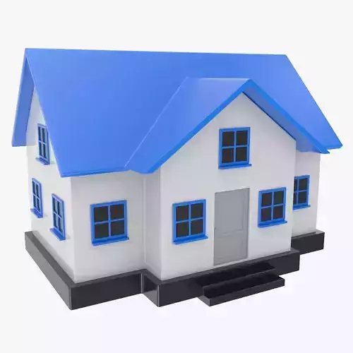 Mini House Low-poly 3D model