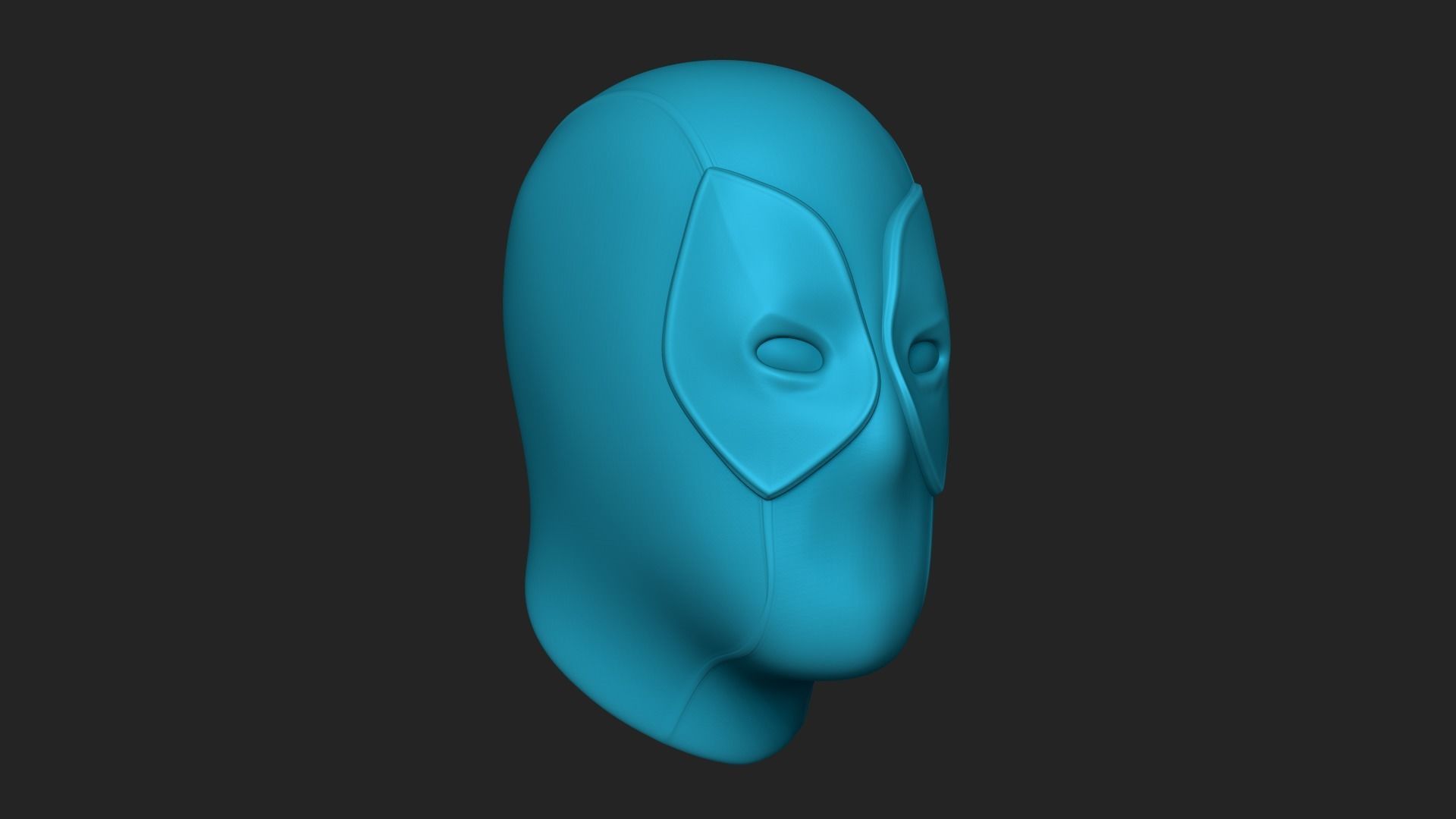 Deadpool Mask - Character Design - Marvel Hero Low-poly 3D model_6