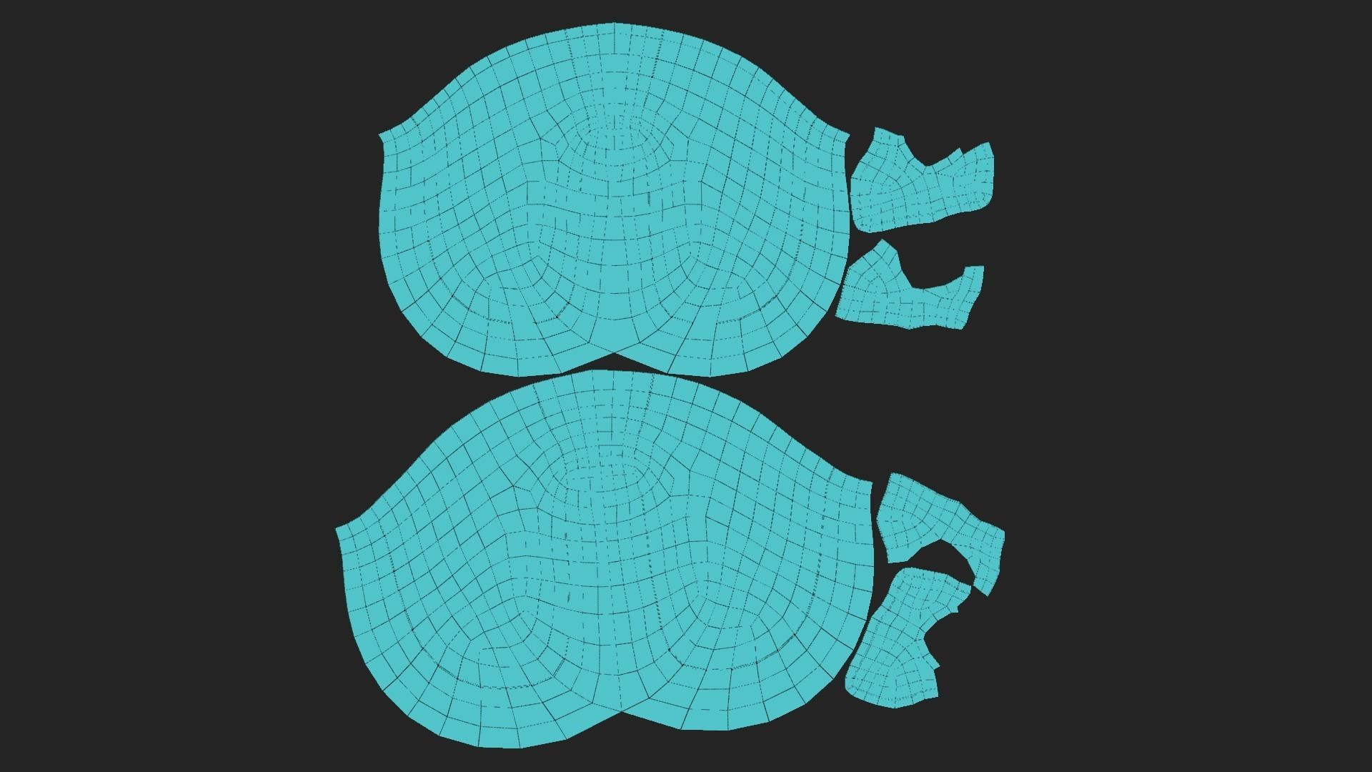 Deadpool Mask - Character Design - Marvel Hero Low-poly 3D model_9