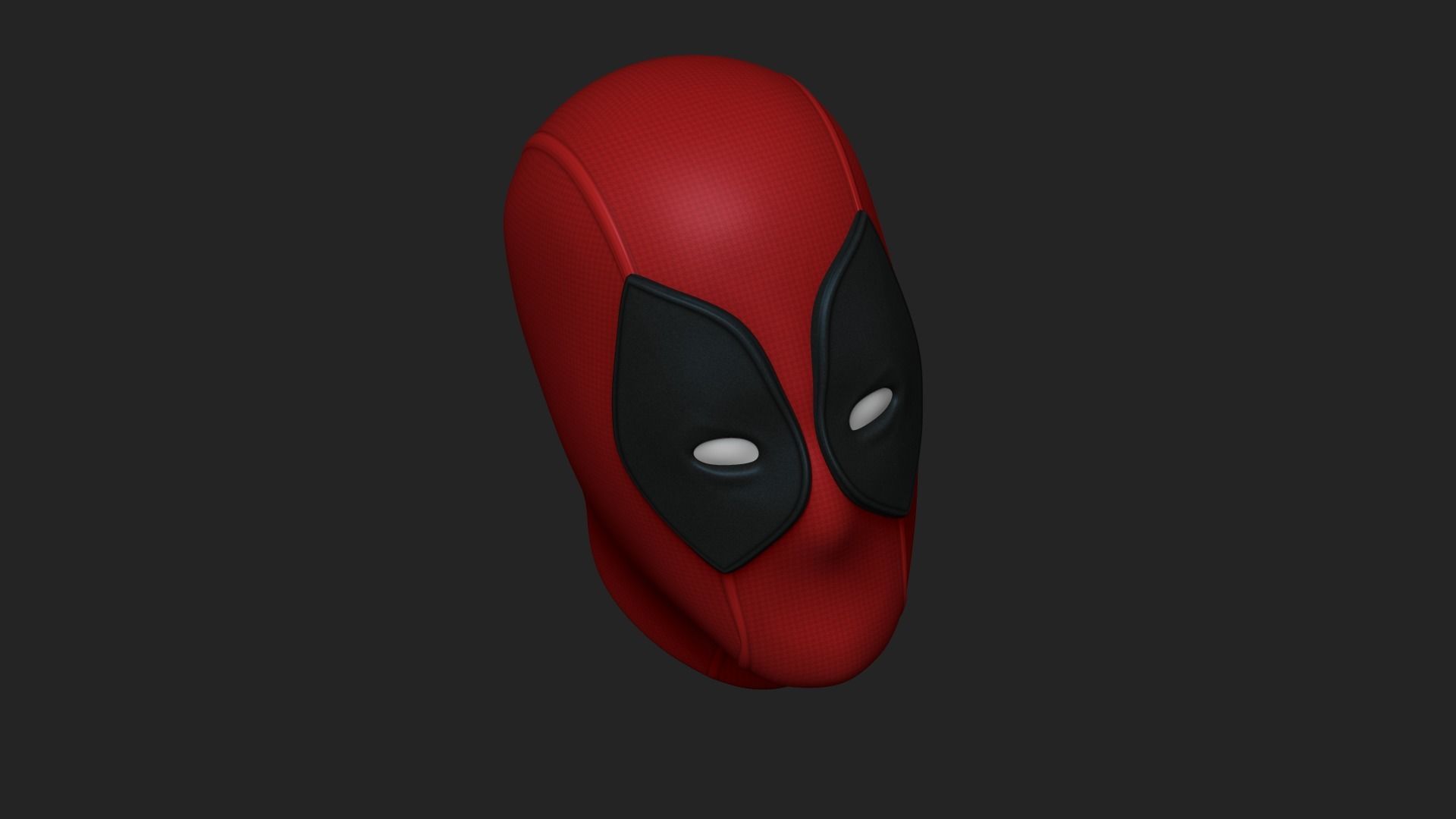 Deadpool Mask - Character Design - Marvel Hero Low-poly 3D model_4