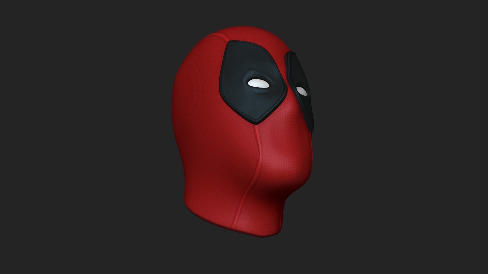 Deadpool Mask - Character Design - Marvel Hero Low-poly 3D model_5