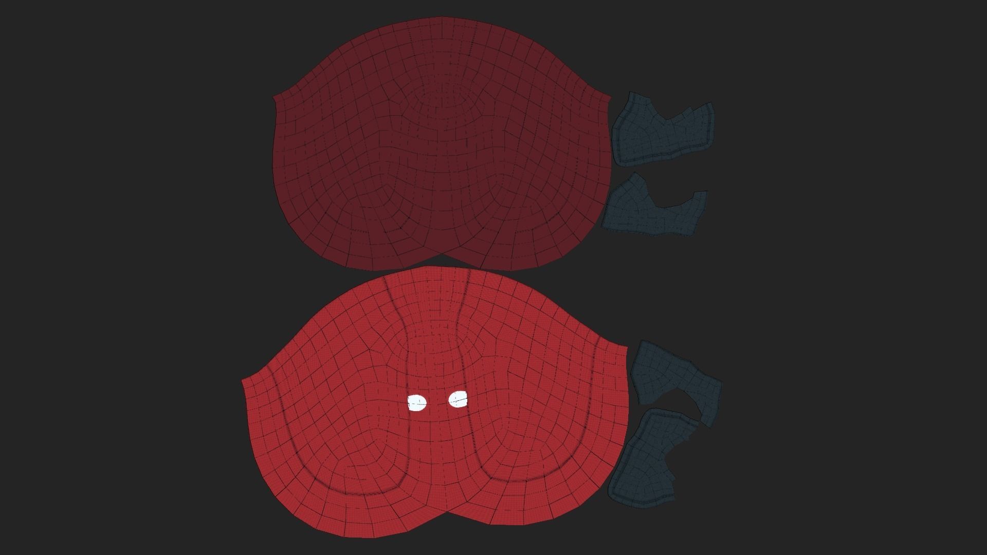 Deadpool Mask - Character Design - Marvel Hero Low-poly 3D model_10