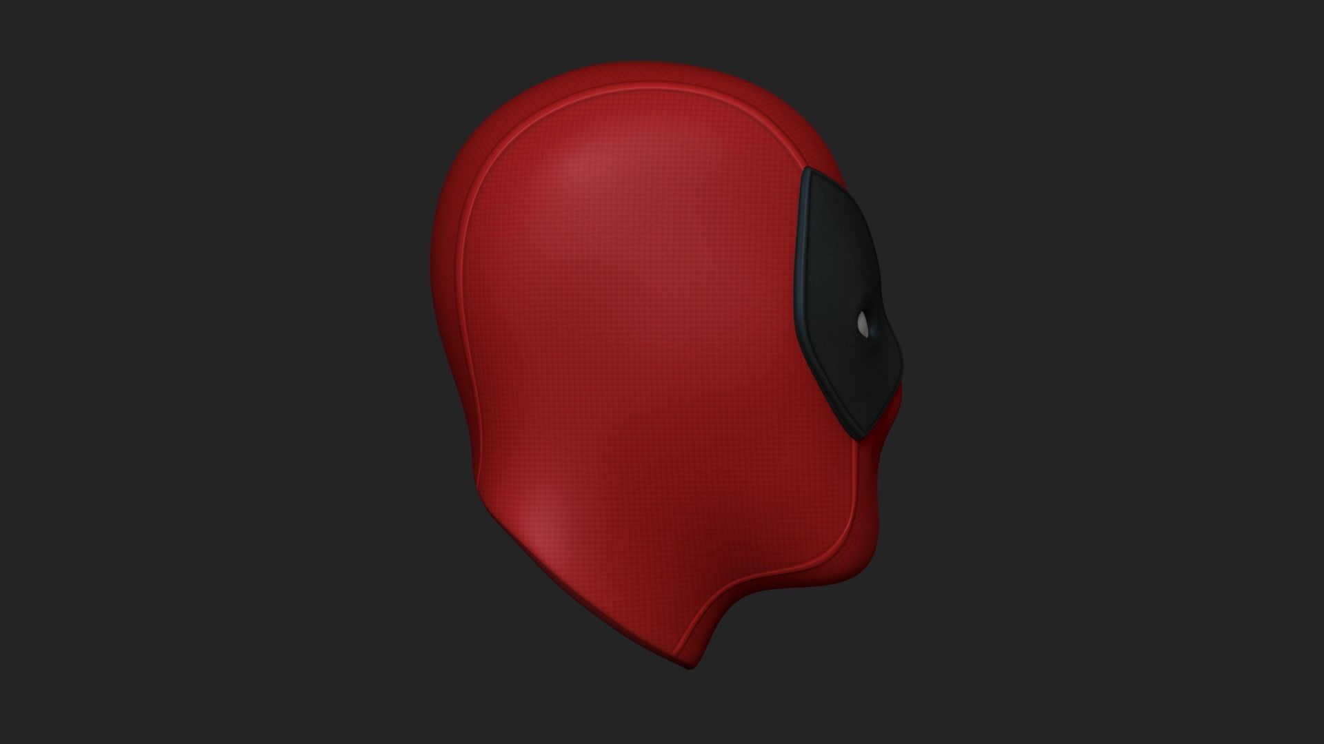 Deadpool Mask - Character Design - Marvel Hero Low-poly 3D model_2