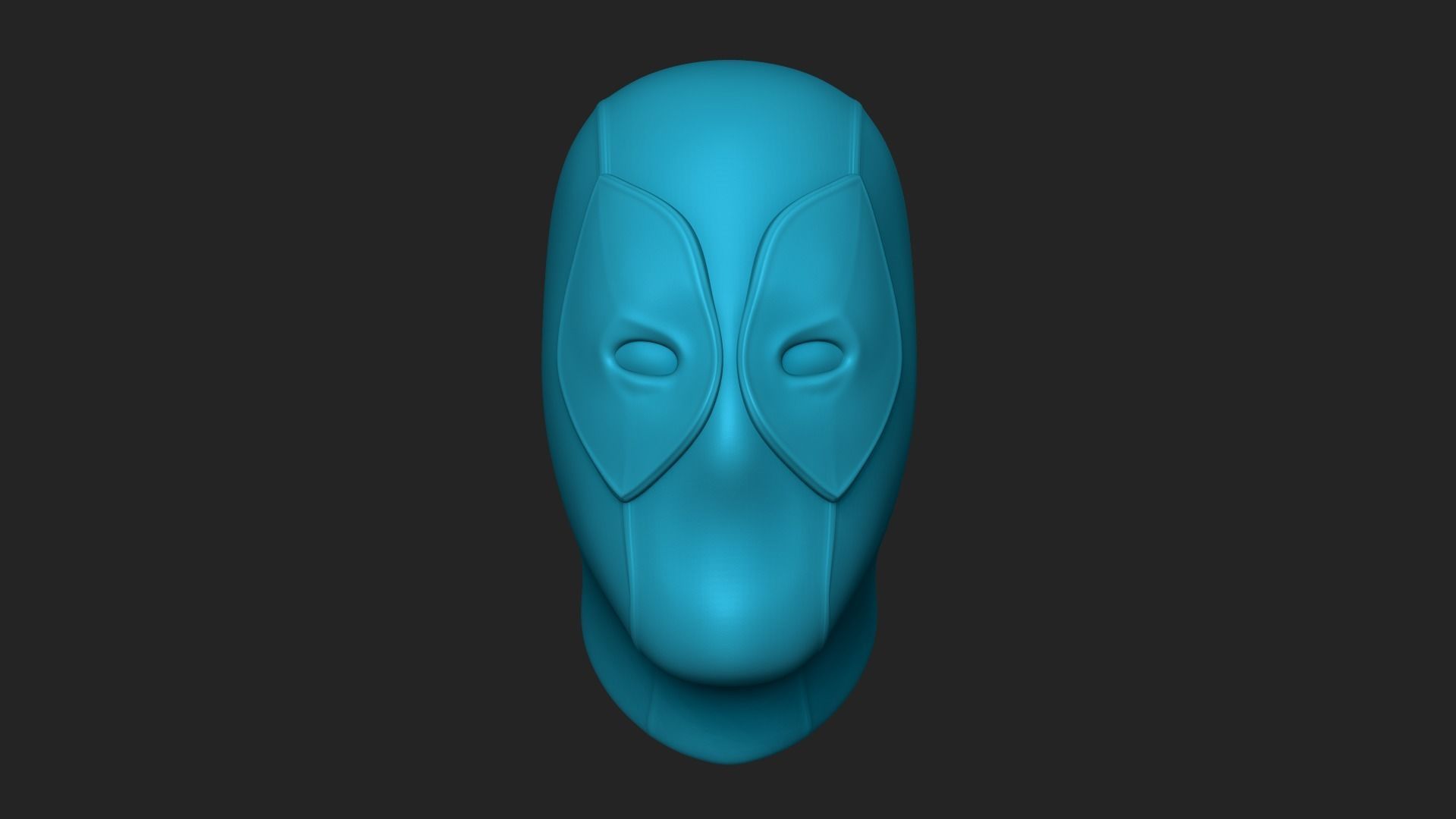 Deadpool Mask - Character Design - Marvel Hero Low-poly 3D model_7