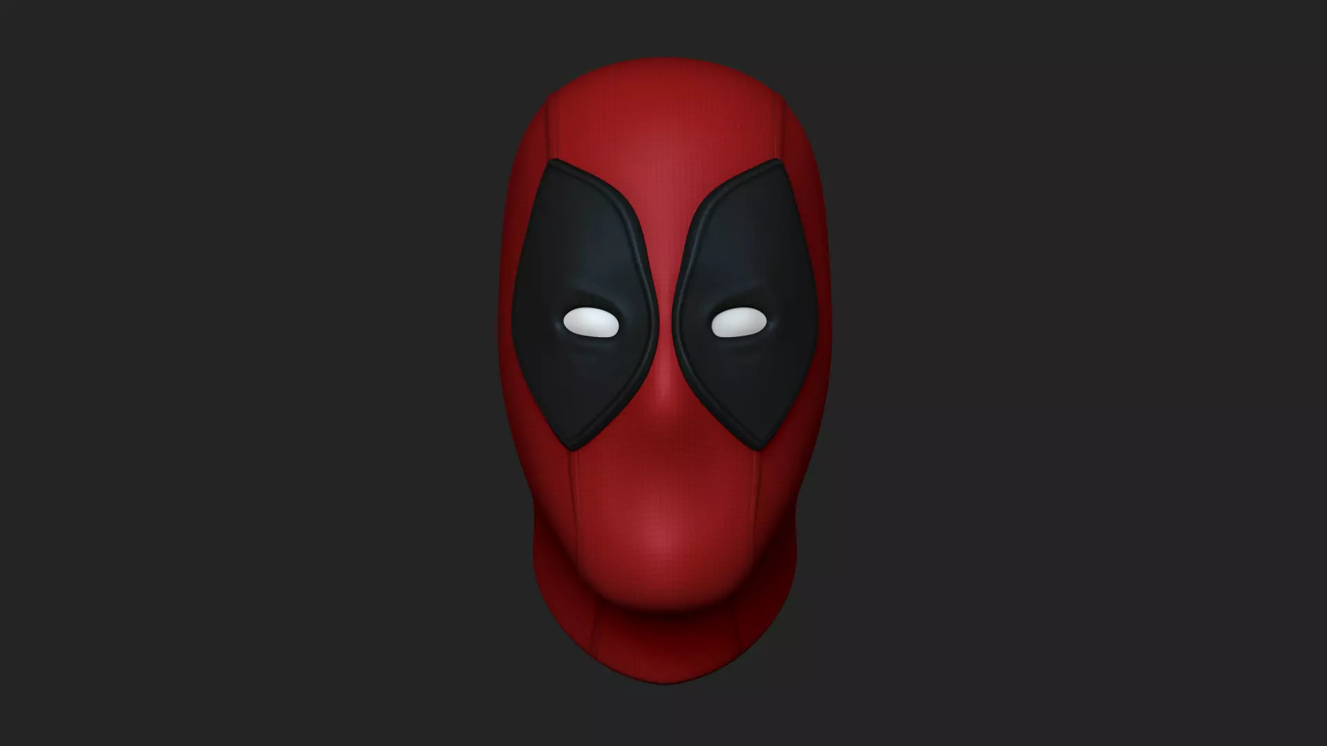 Deadpool Mask - Character Design - Marvel Hero Low-poly 3D model_0
