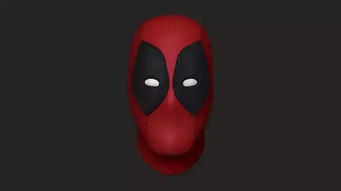 Deadpool Mask - Character Design - Marvel Hero Low-poly 3D model