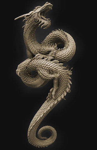 Chinese Dragon 3D print 3D model 3D print model