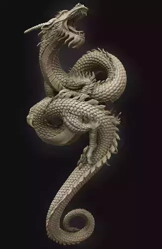 Chinese Dragon 3D print 3D model 3D print model