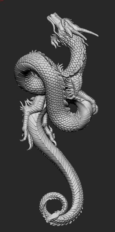 Chinese Dragon 3D print 3D model 3D print model_3