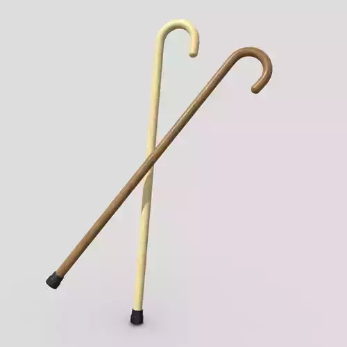 Walking Stick Low-poly 3D model