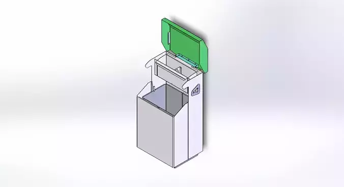  Anti-vandal trash can with cleaner organizer