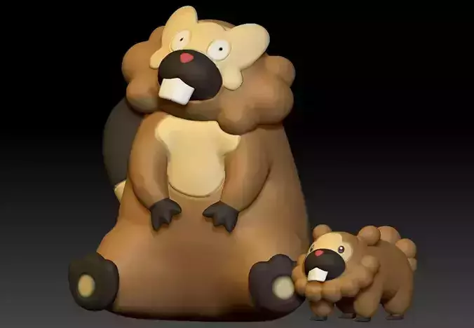 Pokemon Bidoof and Bibarel