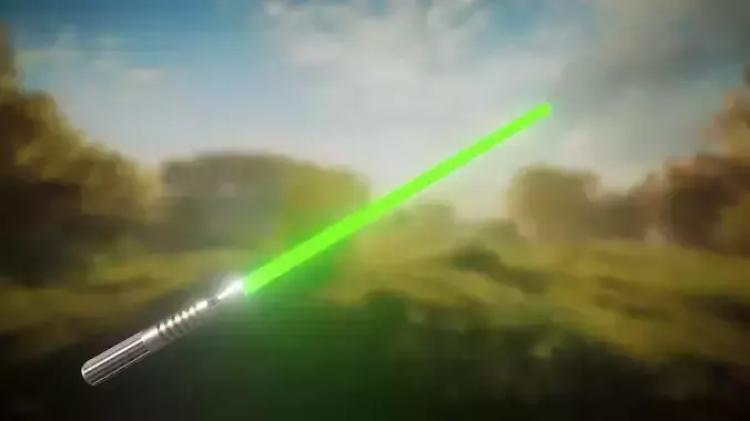 Green Light Saber Hilt and Blade