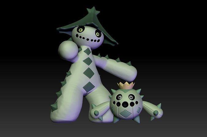 Pokemon Cacnea and Cacturne 3D print model