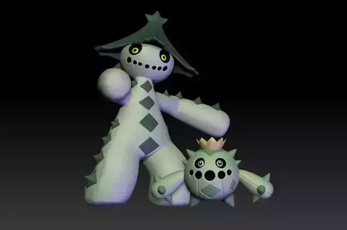 Pokemon Cacnea and Cacturne 3D print model