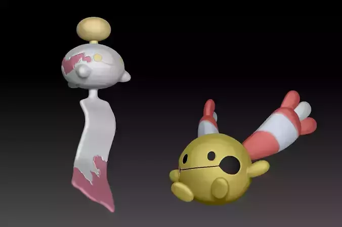 Pokemon Chimecho and Chingling