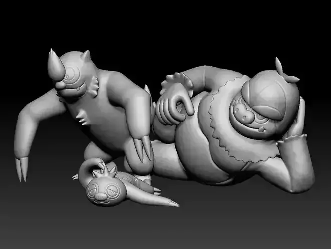 Pokemon Slakoth Vigoroth and Slaking