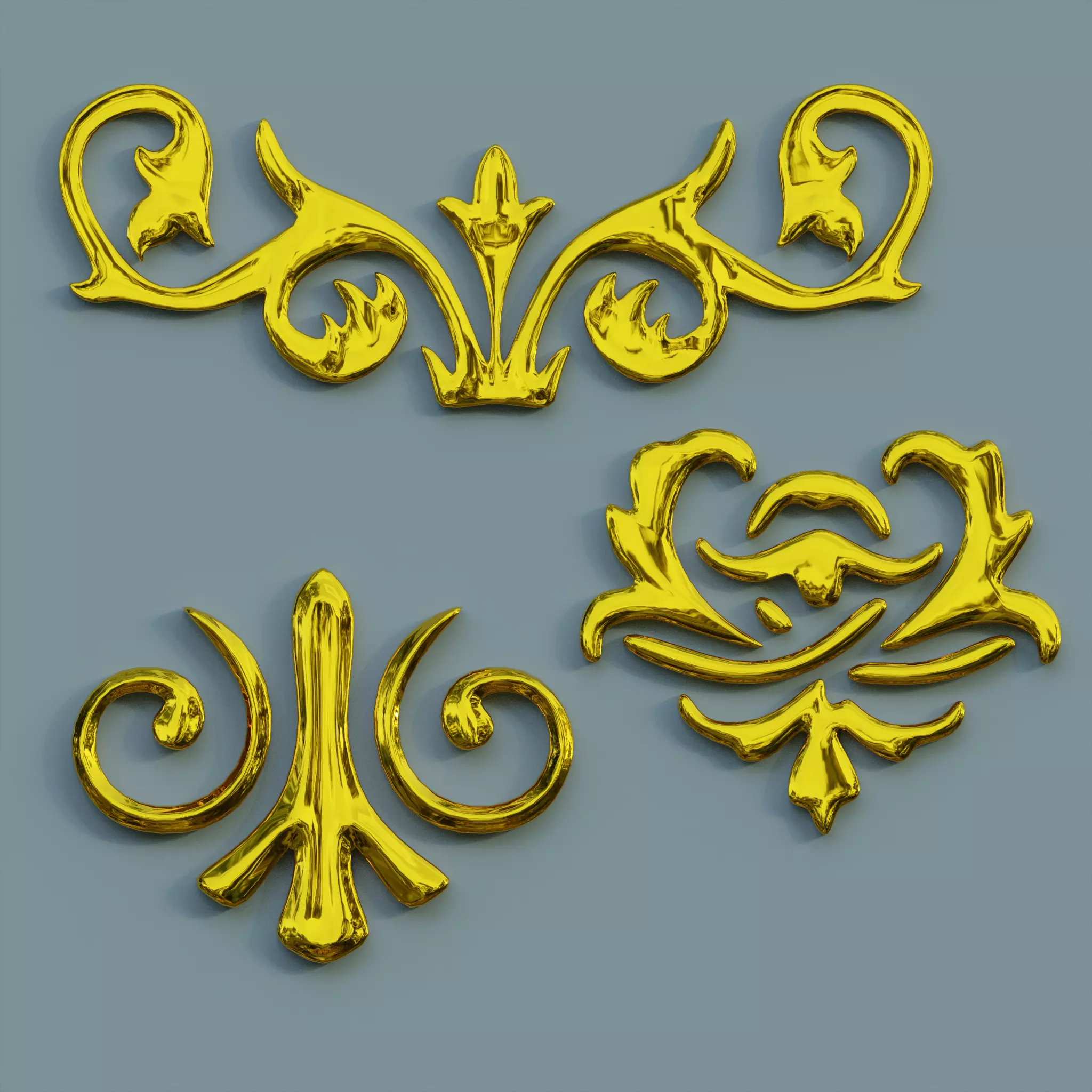 Simple Ornaments pack for Architectural Decoration Free 3D model