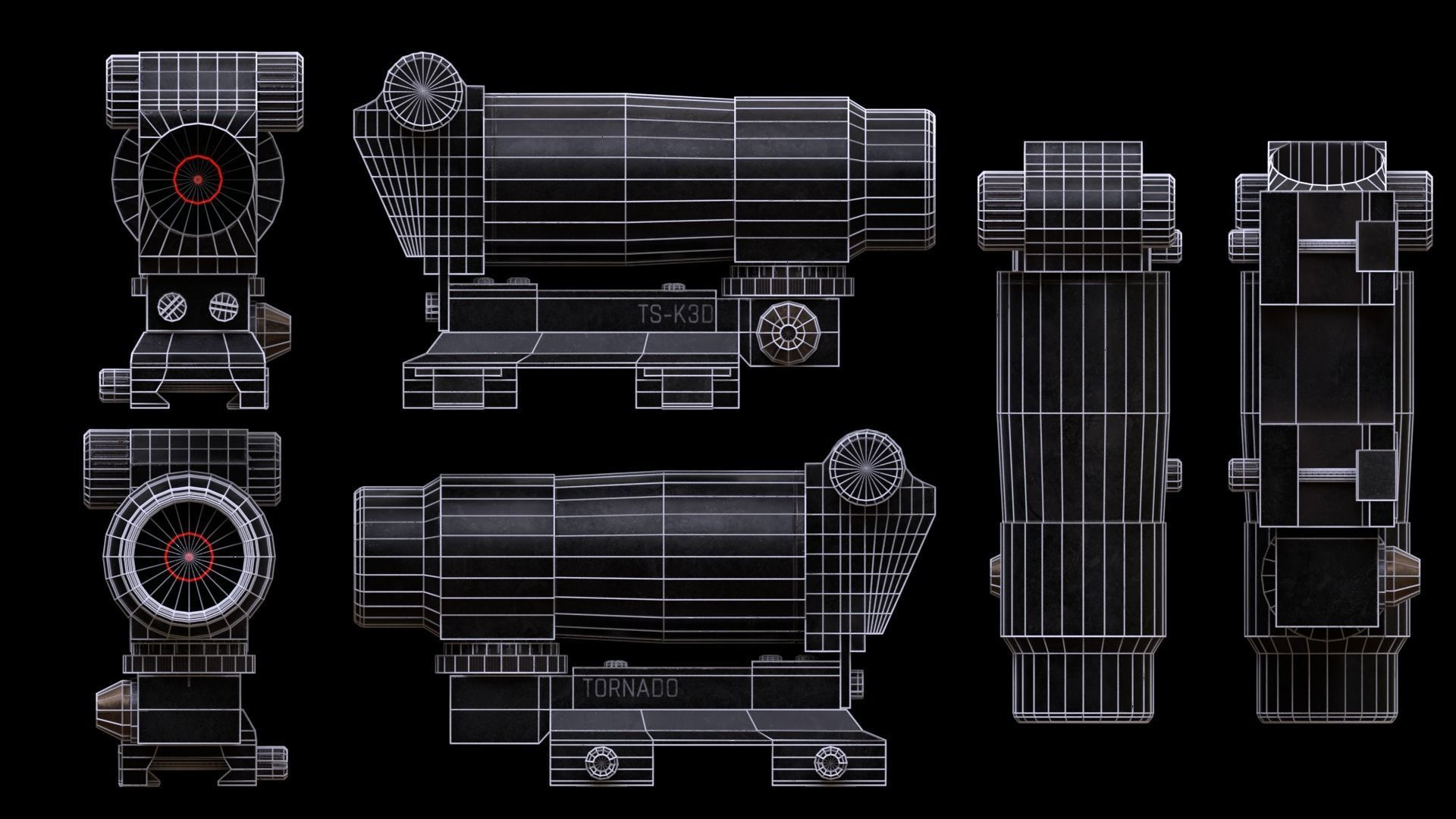 ASR-12 Automatic Combat Shotgun Low-poly 3D model_45