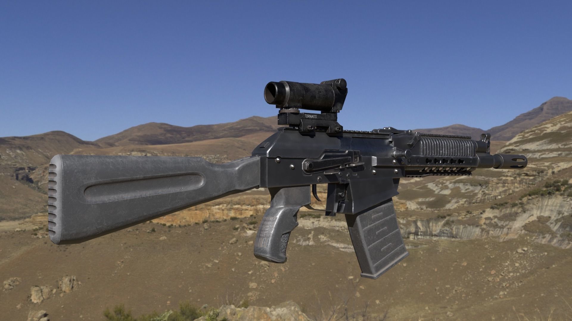ASR-12 Automatic Combat Shotgun Low-poly 3D model_5