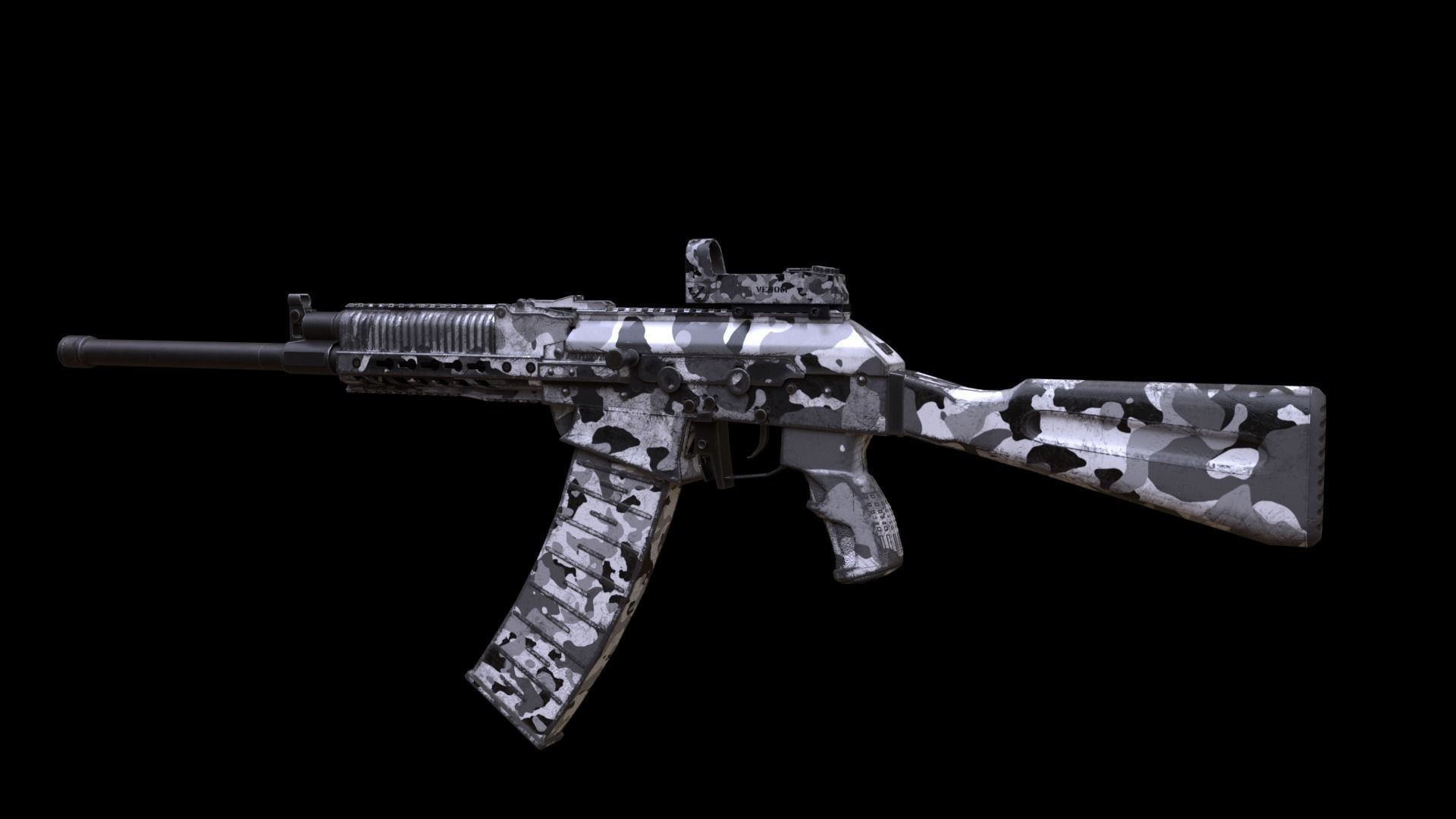 ASR-12 Automatic Combat Shotgun Low-poly 3D model_15