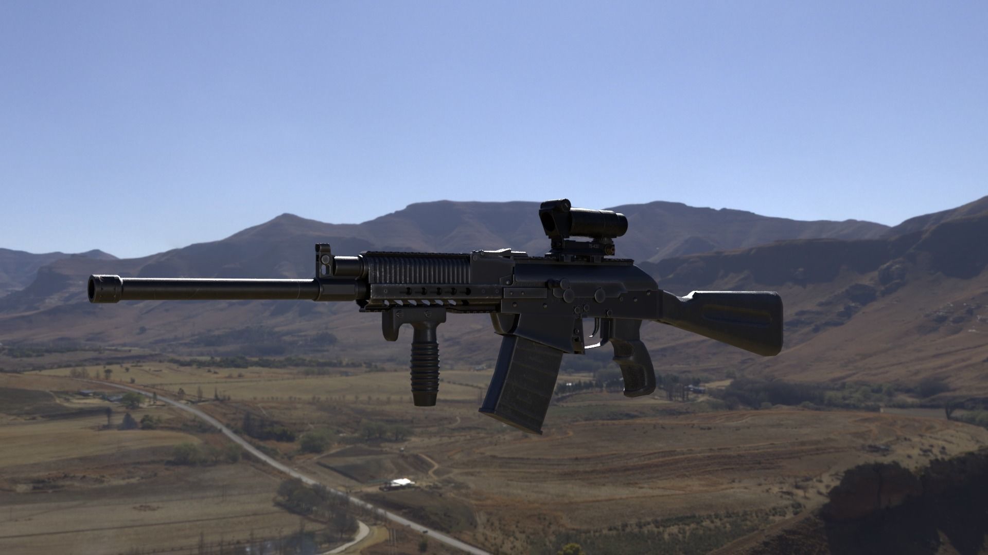 ASR-12 Automatic Combat Shotgun Low-poly 3D model_7