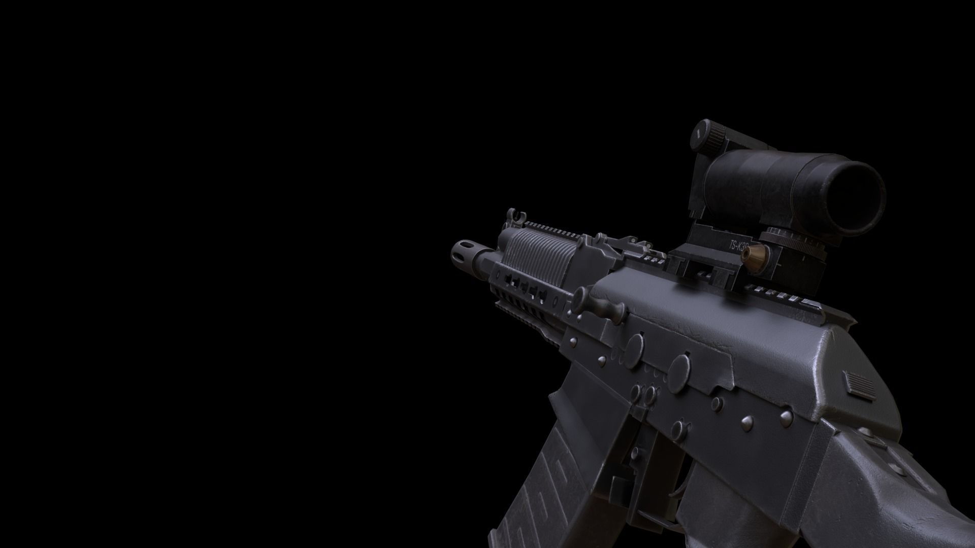 ASR-12 Automatic Combat Shotgun Low-poly 3D model_8