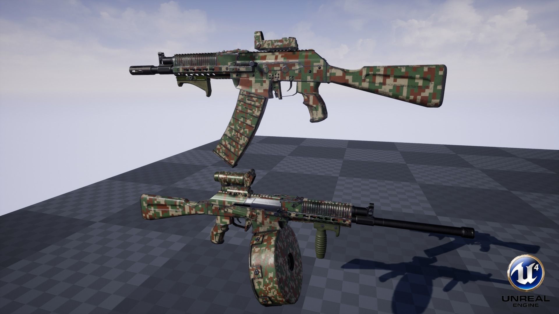 ASR-12 Automatic Combat Shotgun Low-poly 3D model_28