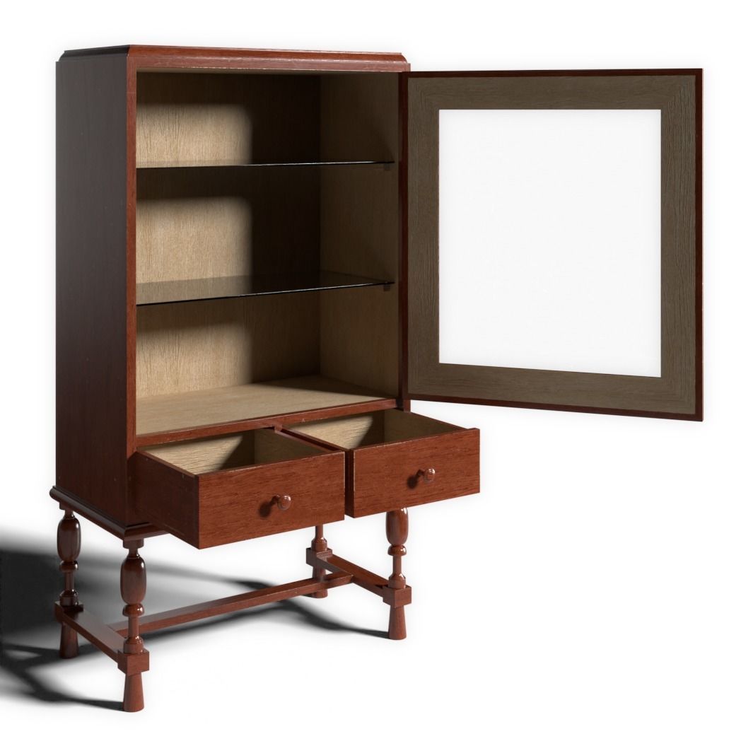 Old Vitrine 3D model_1