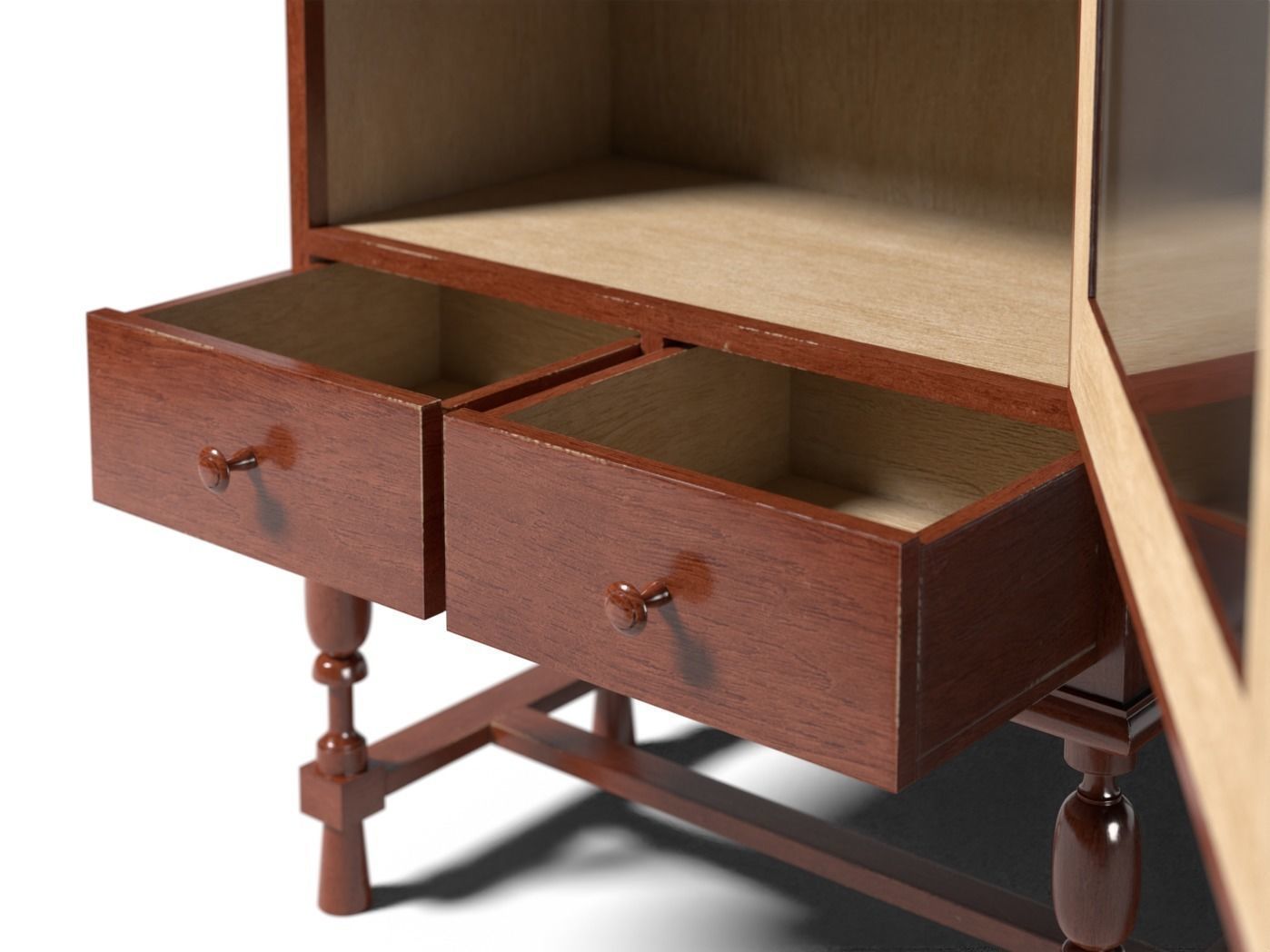 Old Vitrine 3D model_2