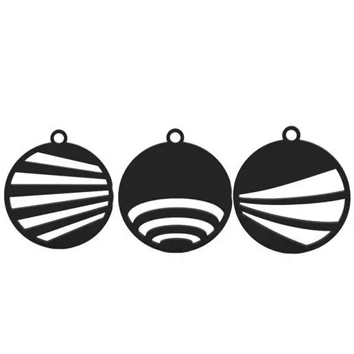 Earrings christmas ornaments - 3D print model_0