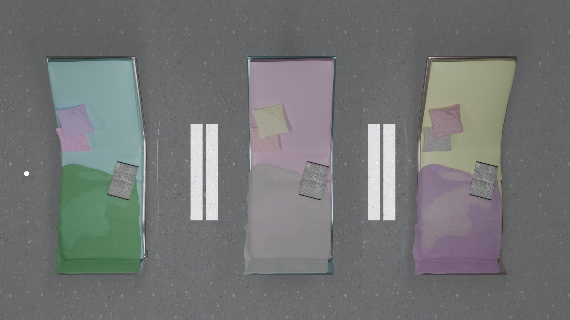 Hospital bed Look a like 3D model_8