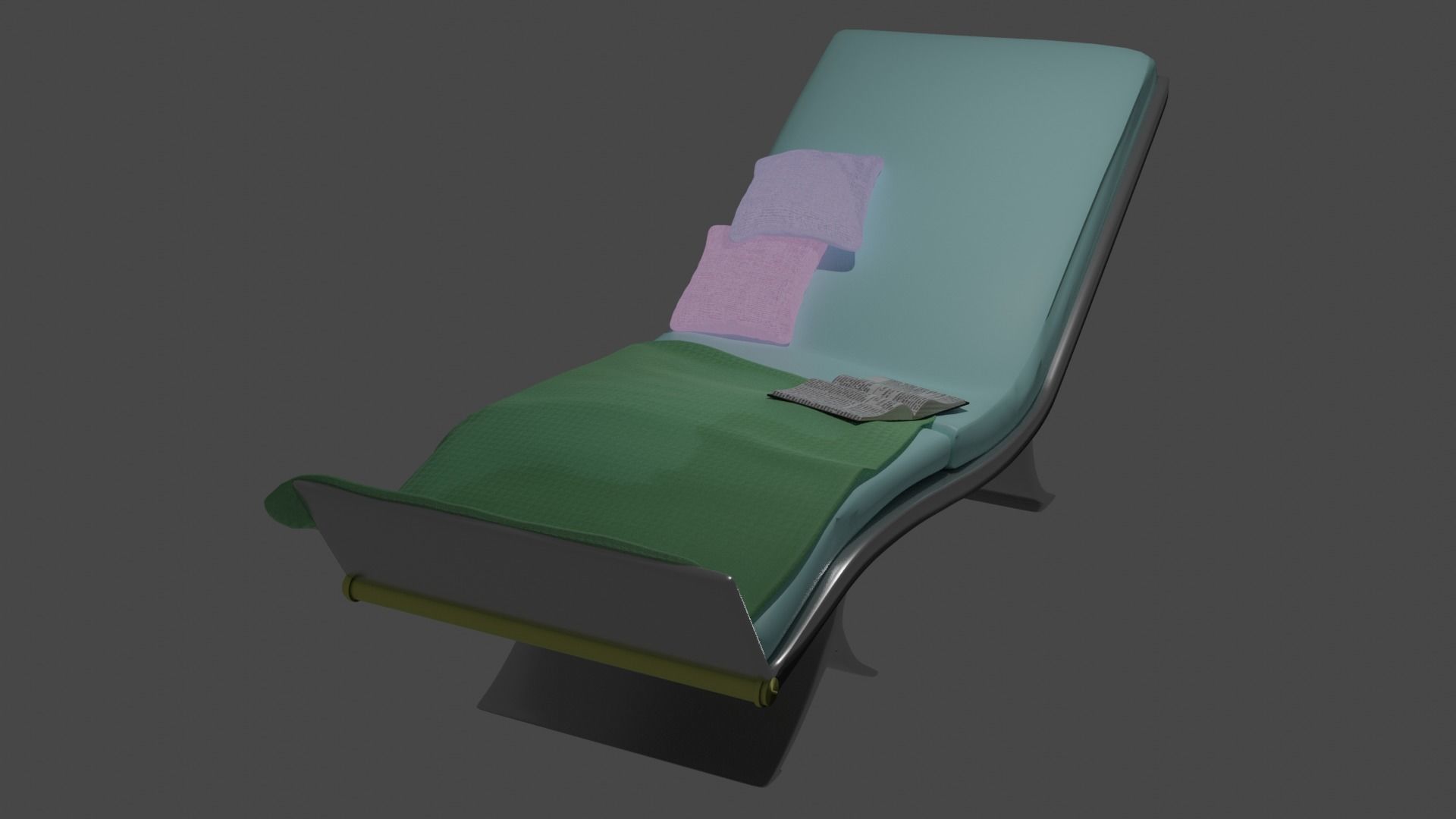Hospital bed Look a like 3D model_1