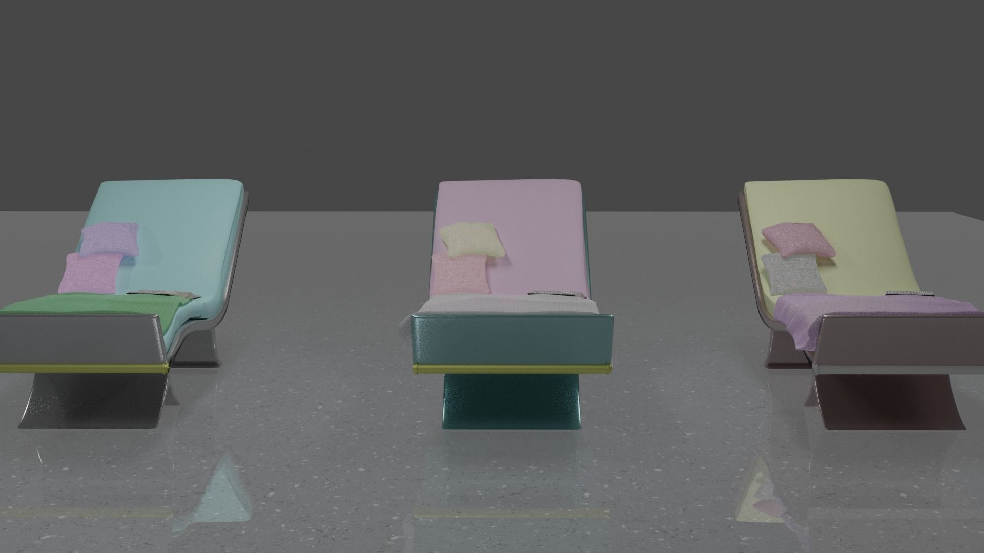 Hospital bed Look a like 3D model_4