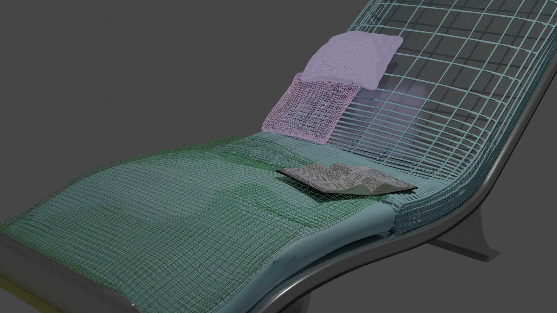 Hospital bed Look a like 3D model_7