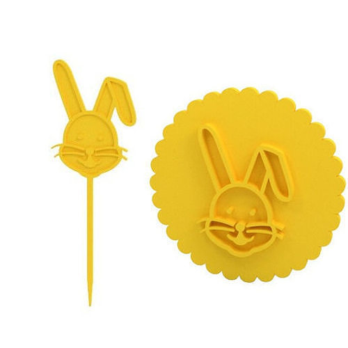 Cookie stamp and cupcake pick 3D print model
