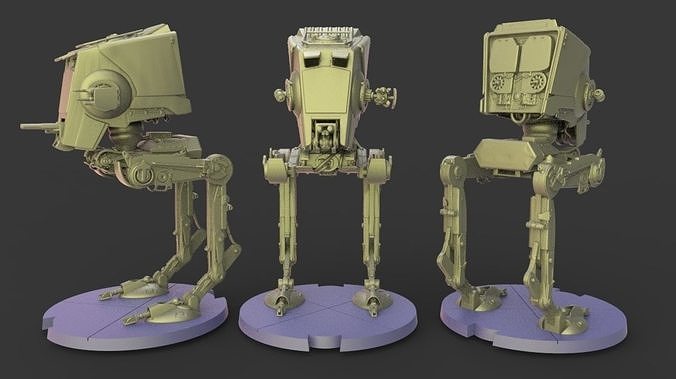 Star wars legion Atst miniature Presupported included 3D print model