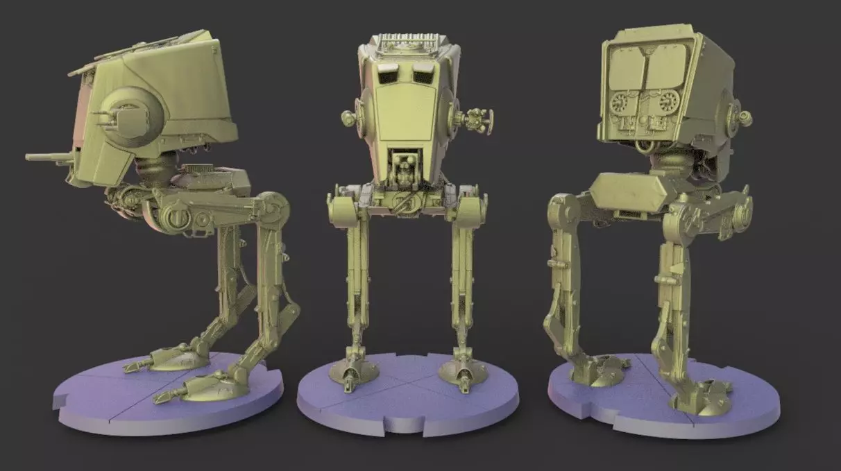 Star wars legion Atst miniature Presupported included 3D print model_0