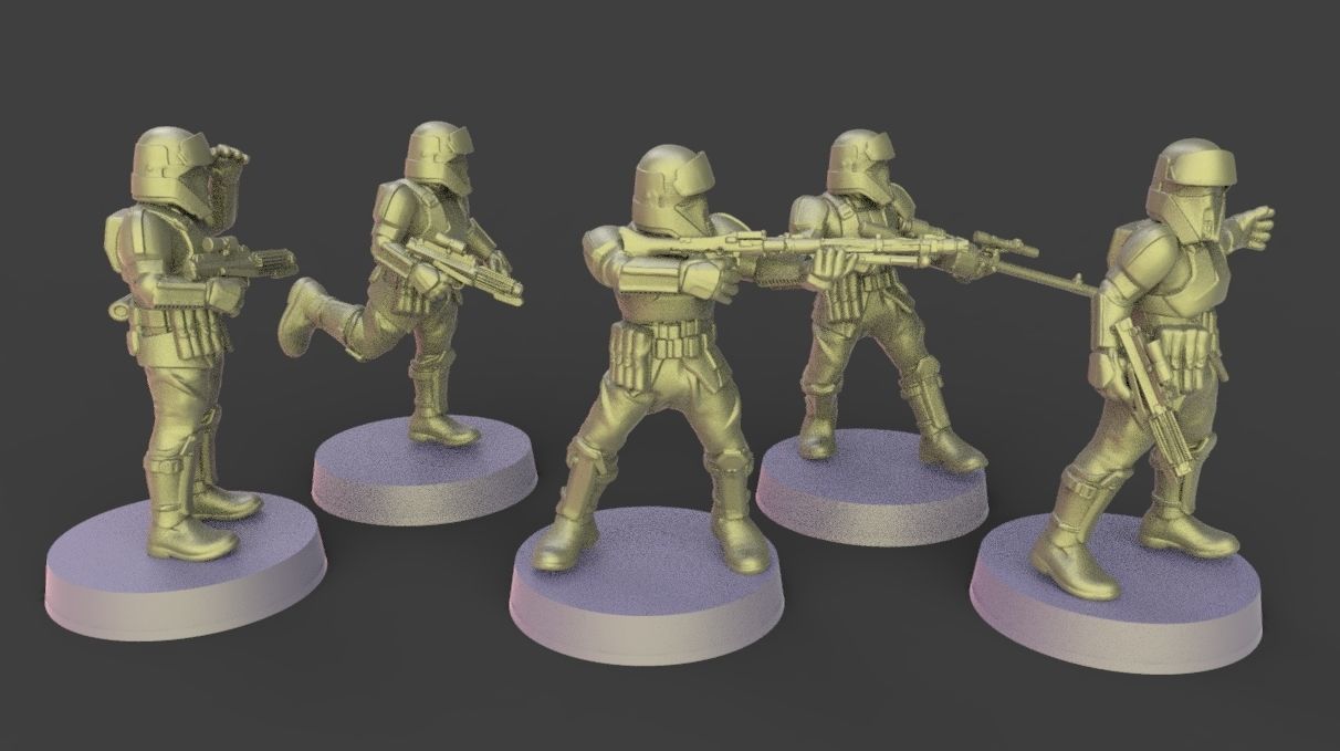 Star Wars legion shoretroopers pressuported included 3D print model_1