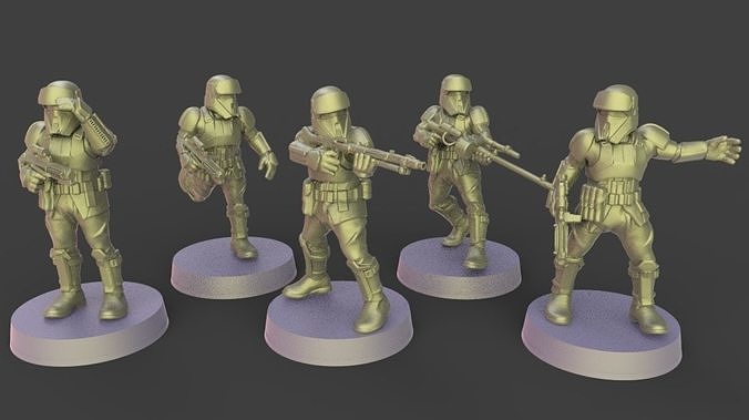 Star Wars legion shoretroopers pressuported included 3D print model