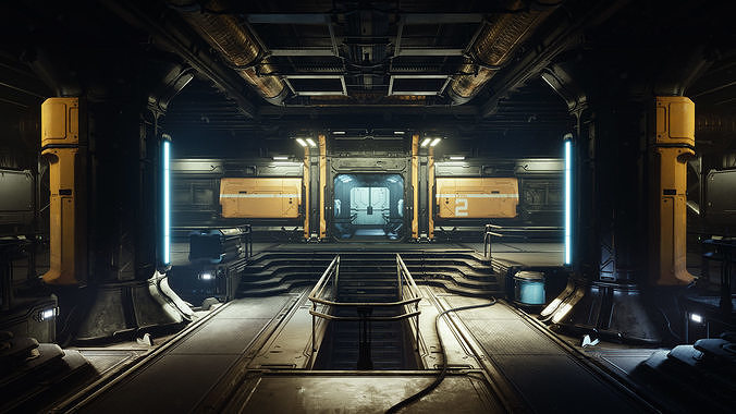 JUPITER - Sci-Fi Modular Environment UE Kit  Low-poly 3D model