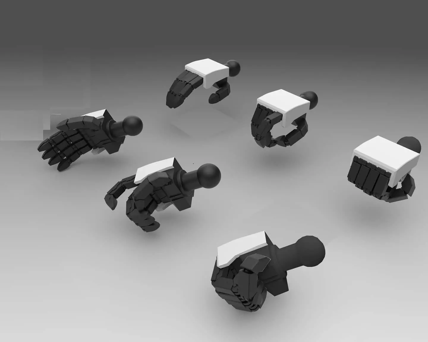 GUNDAM hands for old 144 scale 3D print model_0