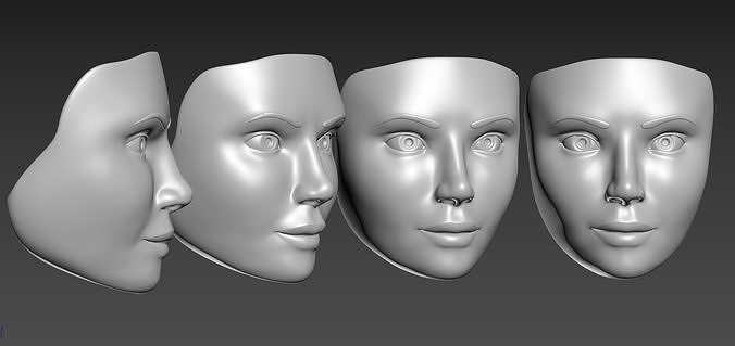 female face 3D model