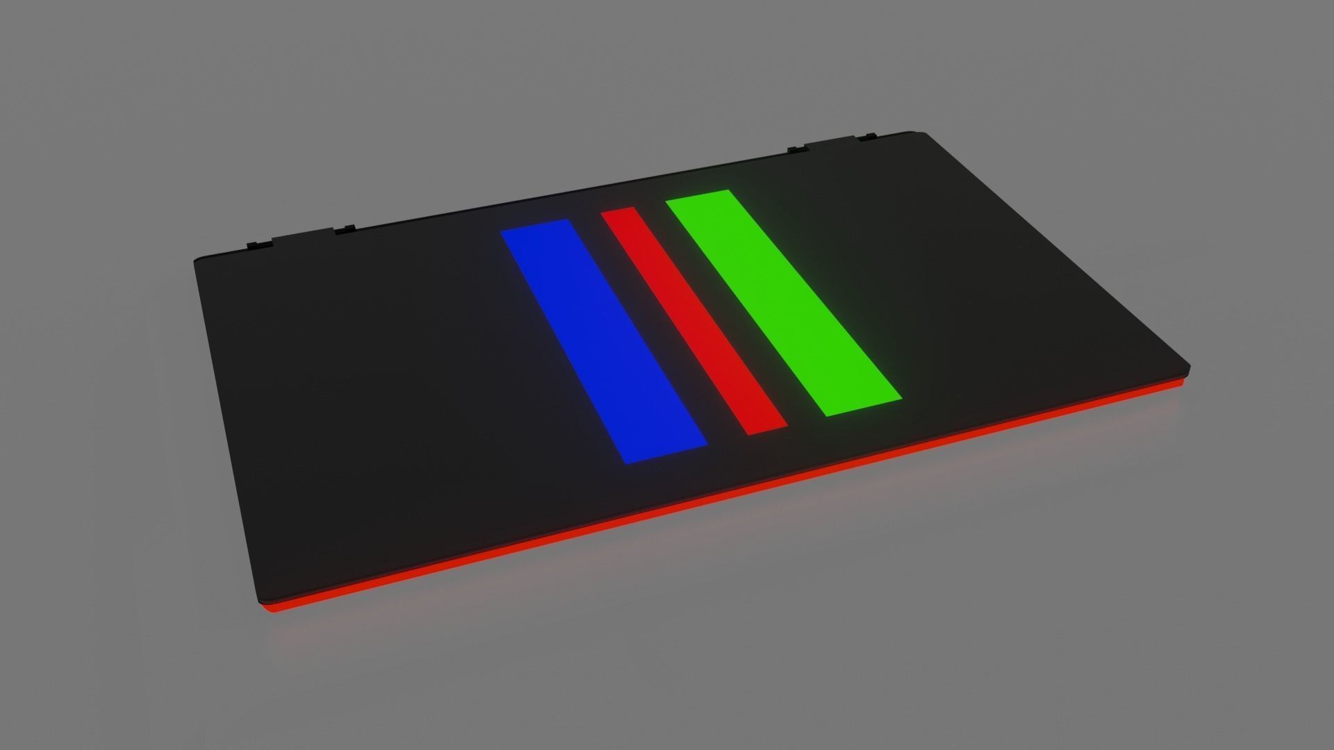 Gaming Laptop RGB Free low-poly 3D model_1