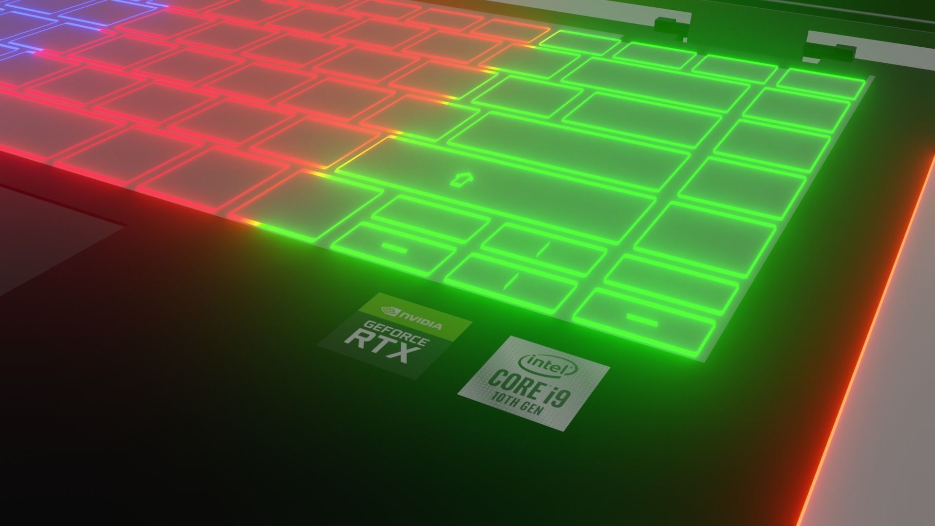 Gaming Laptop RGB Free low-poly 3D model_3